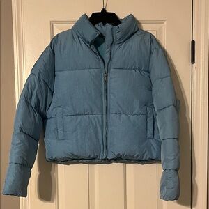 Double Zero Blue Puffer Jacket - Medium Brand New